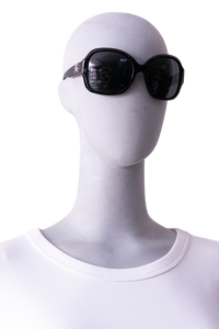 BURBERRY OVAL ACETATE BLACK