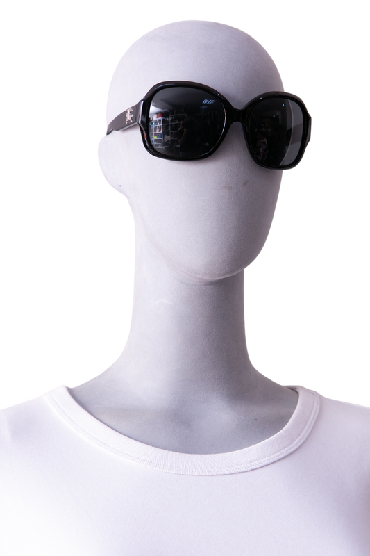 BURBERRY OVAL ACETATE BLACK