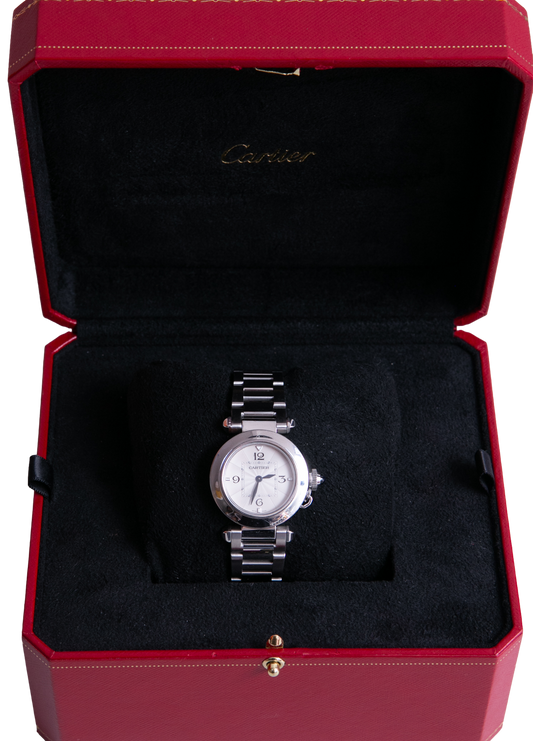 CARTIER PASHA DE CARTIER 30 MM SMALL QUARTZ AÇO