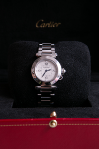 CARTIER PASHA DE CARTIER 30 MM SMALL QUARTZ AÇO