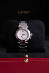 CARTIER PASHA DE CARTIER 30 MM SMALL QUARTZ AÇO