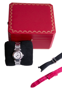 CARTIER PASHA DE CARTIER 30 MM SMALL QUARTZ AÇO
