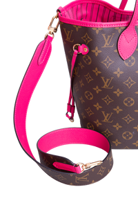 LV NEVERFULL BANDOULIÈRE INSIDE OUT MM PONDICHERY PINK