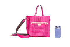LV NEVERFULL BANDOULIÈRE INSIDE OUT MM PONDICHERY PINK