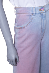 CHANEL 24C WIDE LEG JEANS IN BLUSH PINK