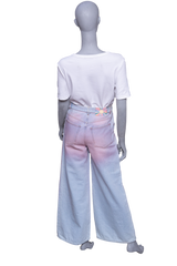 CHANEL 24C WIDE LEG JEANS IN BLUSH PINK