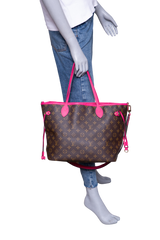 LV NEVERFULL BANDOULIÈRE INSIDE OUT MM PONDICHERY PINK