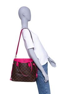 LV NEVERFULL BANDOULIÈRE INSIDE OUT MM PONDICHERY PINK