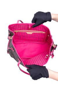LV NEVERFULL BANDOULIÈRE INSIDE OUT MM PONDICHERY PINK