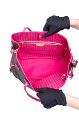 LV NEVERFULL BANDOULIÈRE INSIDE OUT MM PONDICHERY PINK