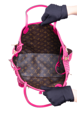 LV NEVERFULL BANDOULIÈRE INSIDE OUT MM PONDICHERY PINK