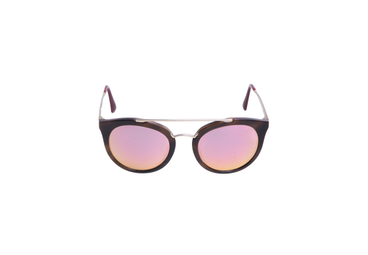 PRADA CINEMA SQUARE METAL GOLD/WINE/TORTOISE