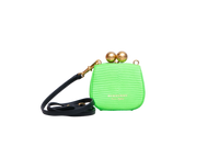 BURBERRY ALLIGATOR MINI FRAME LIZARD-EMBOSSED LIME GREEN