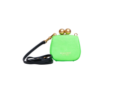 BURBERRY ALLIGATOR MINI FRAME LIZARD-EMBOSSED LIME GREEN