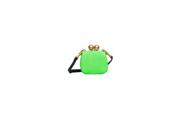 BURBERRY ALLIGATOR MINI FRAME LIZARD-EMBOSSED LIME GREEN