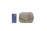 CHANEL PARIS-CUBA THREAD GREEN CAVIAR AROUND FLAP BAG MEDIUM