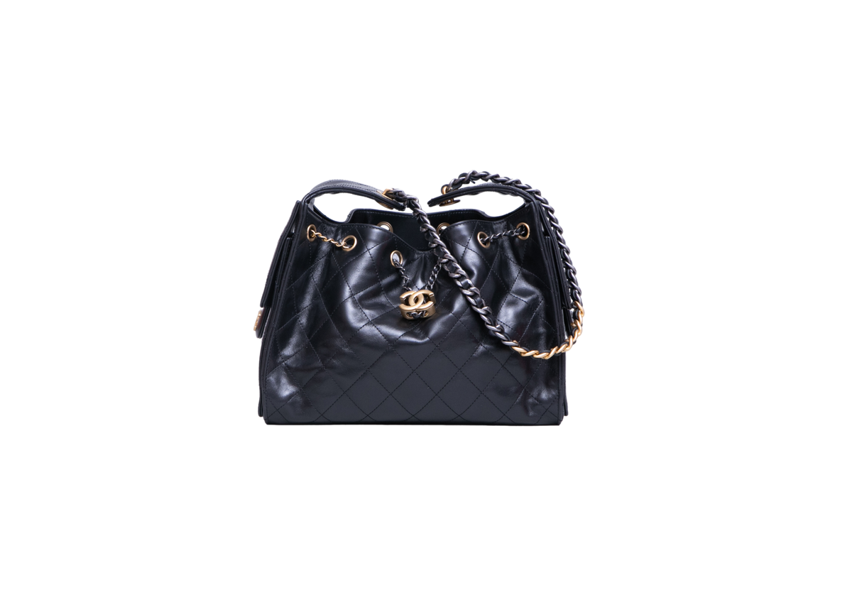 CHANEL 25 SMALL VEAU BRILLANT NOIR