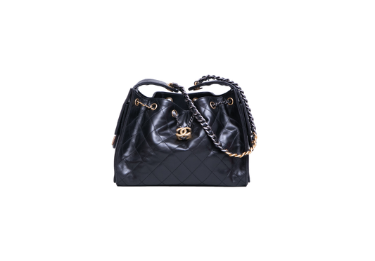 CHANEL 25 SMALL VEAU BRILLANT NOIR
