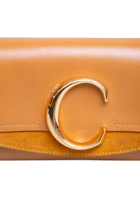 CHLOÉ C BELT BAG CALFSKIN SUEDE TAN