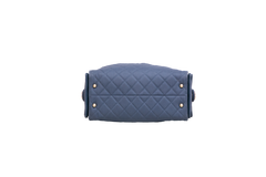 CHANEL 25 MEDIUM CANVAS QUILTED DARK BLUE