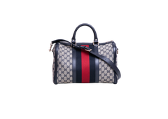 GUCCI BOSTON GG CANVAS VINTAGE WEB NAVY