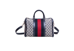 GUCCI BOSTON GG CANVAS VINTAGE WEB NAVY