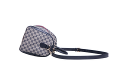 GUCCI BOSTON GG CANVAS VINTAGE WEB NAVY