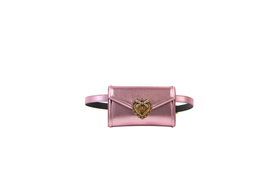 DOLCE & GABBANA MINI ENVELOPE DEVOTION BELT BAG ROSE