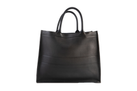 CHRISTIAN DIOR BOOK TOTE LEATHER ALL BLACK