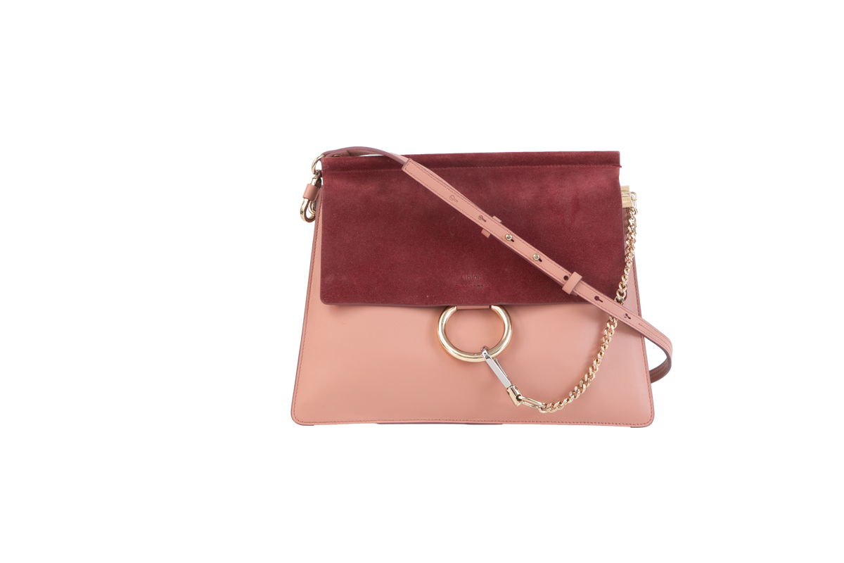 CHLOE FAYE MEDIUM BURGUNDY & ROSE BLUSH