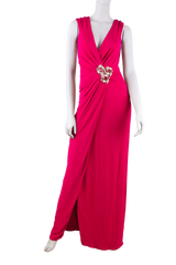 BLUMARINE VESTIDO MAGENTA VISCOSE LONGO