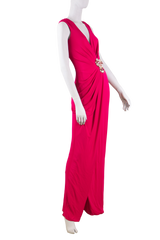 BLUMARINE VESTIDO MAGENTA VISCOSE LONGO