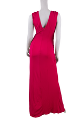 BLUMARINE VESTIDO MAGENTA VISCOSE LONGO