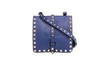 VALENTINO FLAP MESSENGER ROCKSTUD SAPPHIRE BLUE