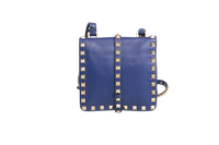 VALENTINO FLAP MESSENGER ROCKSTUD SAPPHIRE BLUE