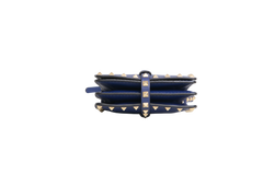 VALENTINO FLAP MESSENGER ROCKSTUD SAPPHIRE BLUE