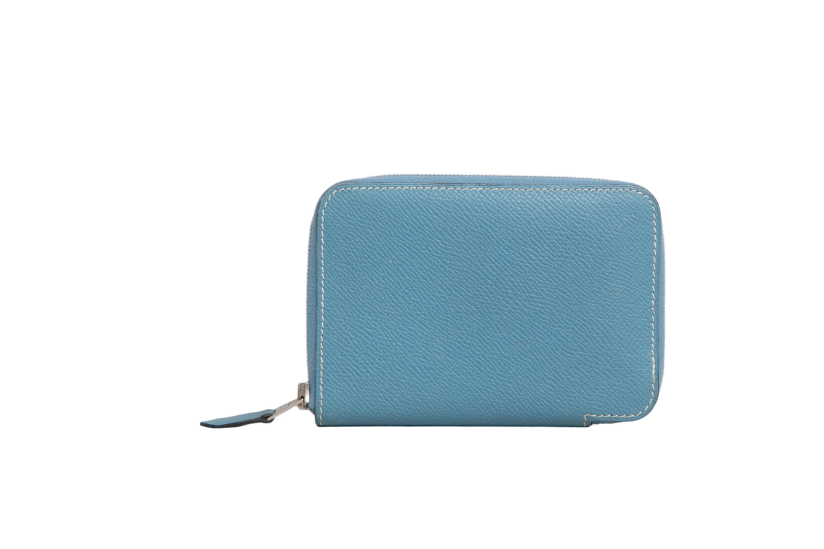 HERMÈS WALLET AZAP COMPACT SILKIN BLUE