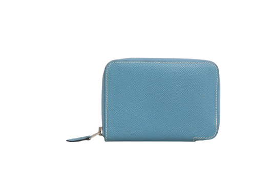 HERMÈS WALLET AZAP COMPACT SILKIN BLUE