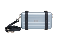 DIOR X RIMOWA ALUMINUM PERSONAL CLUTCH ON STRAP BLEU