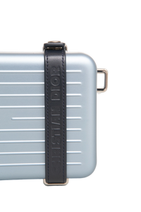 DIOR X RIMOWA ALUMINUM PERSONAL CLUTCH ON STRAP BLEU