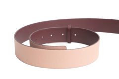 VALENTINO VLOGO BELT WITH REVERSIBLE BUCKLE BURGUNDY BLUSH