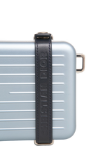 DIOR X RIMOWA ALUMINUM PERSONAL CLUTCH ON STRAP BLEU