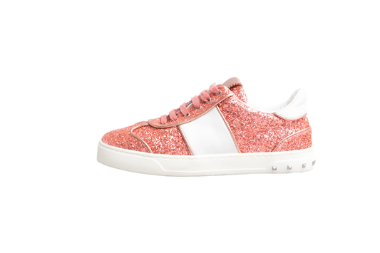 VALENTINO SNEAKER FLYCREW GLITTER PINK - 36 BR