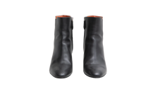 HERMÈS DEMARCHE BOOT BLACK HEELS VEAU - 37 BR