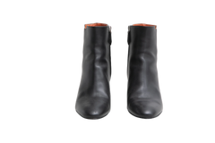 HERMÈS DEMARCHE BOOT BLACK HEELS VEAU - 37 BR