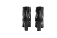 HERMÈS DEMARCHE BOOT BLACK HEELS VEAU - 37 BR