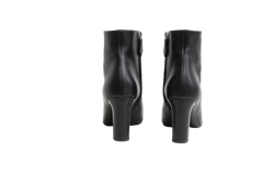 HERMÈS DEMARCHE BOOT BLACK HEELS VEAU - 37 BR