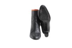 HERMÈS DEMARCHE BOOT BLACK HEELS VEAU - 37 BR