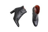 HERMÈS DEMARCHE BOOT BLACK HEELS VEAU - 37 BR