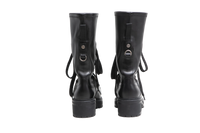 DIOR BOOTS D-FIGHT CALF-HIGH LEATHER BLACK - 34 BR